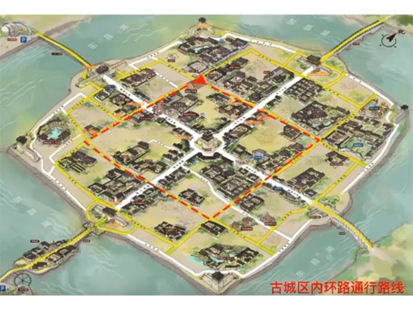 古城區(qū)交通路線(xiàn)示意圖